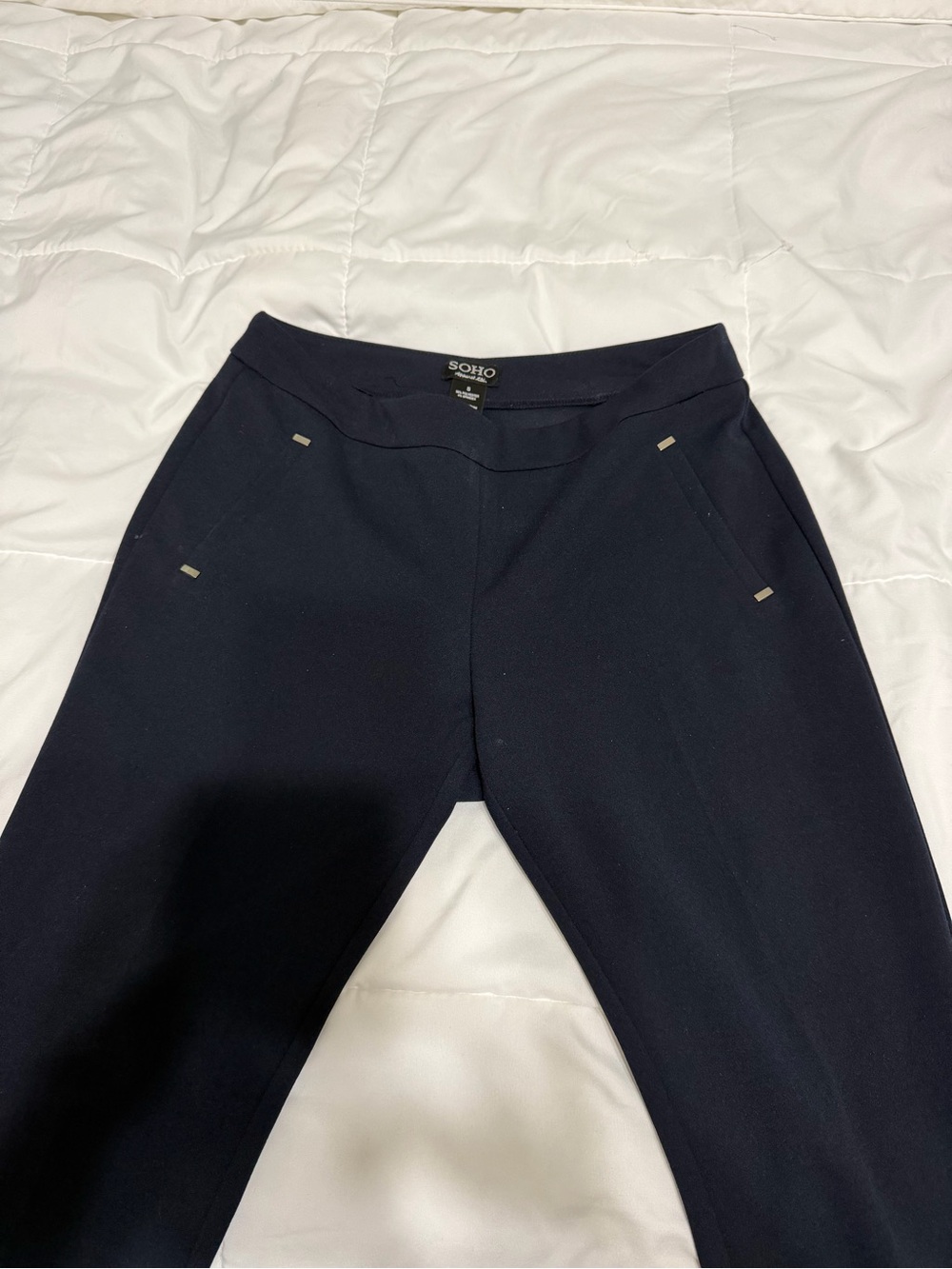 Soho Black Women's Slim Ponte Pants